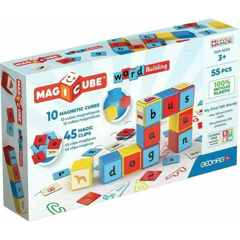 КОЦКИ MAGICUBE WORD BUILDING CLIPS 55 GEOMAG