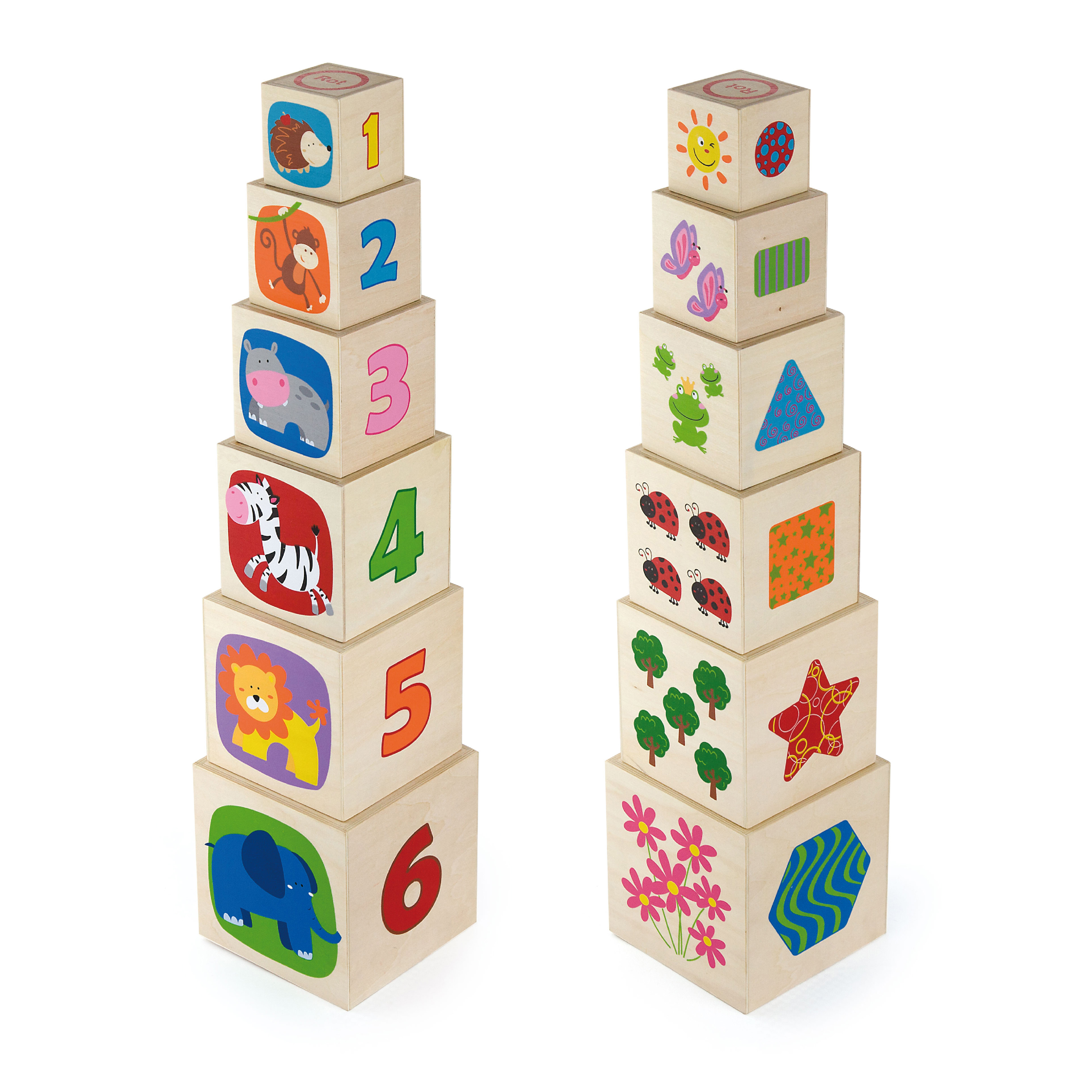 ДРВЕНА ИГРАЧКА КОЦКИ NESTING AND STACKING BLOKS VIGA