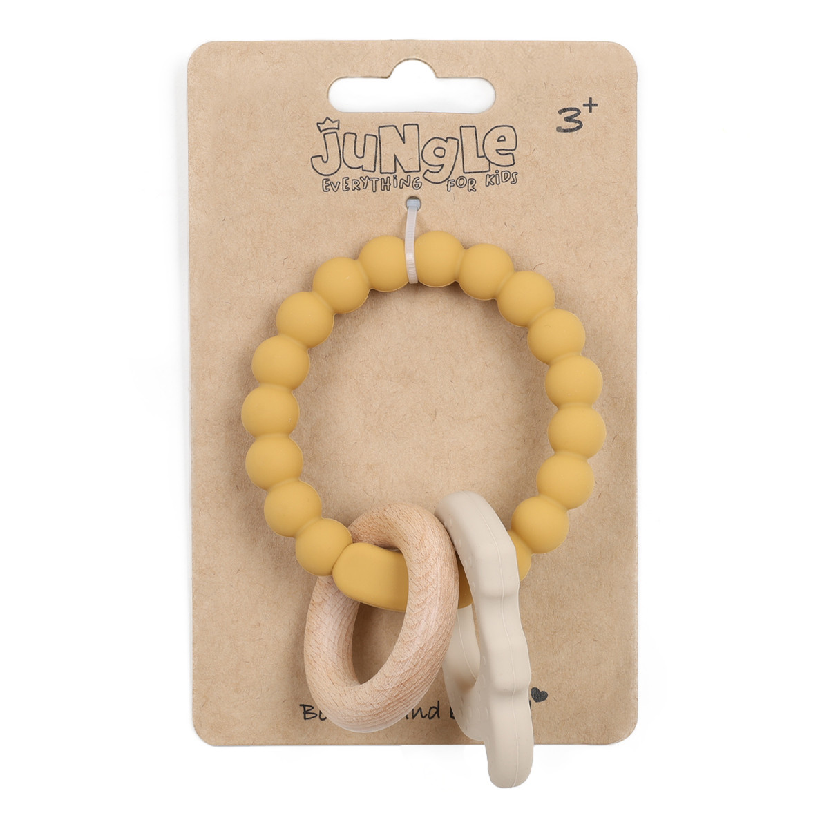 ГЛОДАЛКА СИЛИКОН СЛОНЧЕ ДРВО ЖОЛТА 3М+ 31001244 JUNGLE